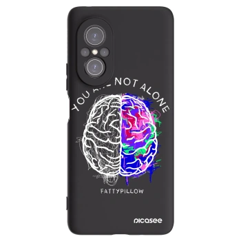Picasee silikonový černý obal pro Huawei Nova 9 SE - Brain - White