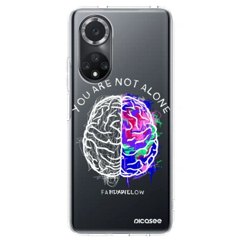 Picasee silikonový průhledný obal pro Huawei Nova 9 SE - Brain - White