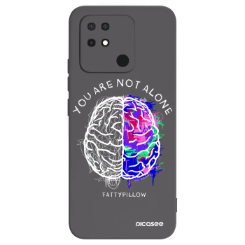 Picasee silikonový černý obal pro Xiaomi Redmi 10C - Brain - White
