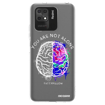 Picasee silikonový průhledný obal pro Xiaomi Redmi 10C - Brain - White