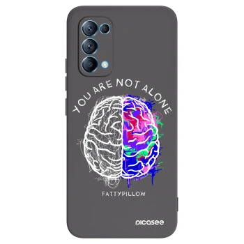 Picasee silikonový černý obal pro OPPO Reno 5 5G - Brain - White