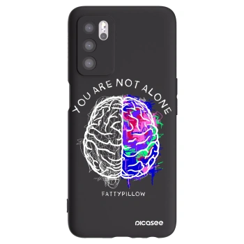 Picasee silikonový černý obal pro OPPO A16s - Brain - White