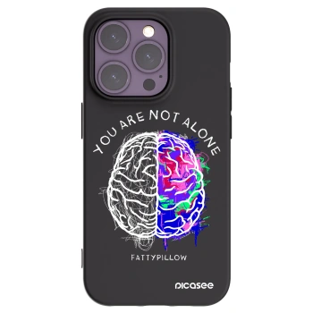 Picasee silikonový černý obal pro Apple iPhone 14 Pro - Brain - White