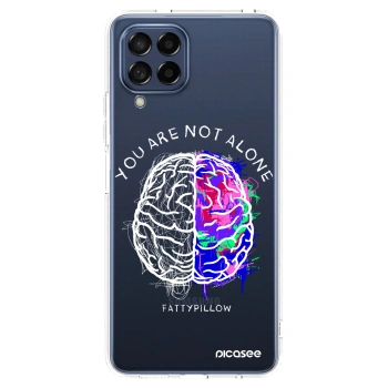 Picasee silikonový průhledný obal pro Samsung Galaxy M53 5G - Brain - White