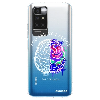 Picasee silikonový průhledný obal pro Xiaomi Redmi 10 (2022) - Brain - White