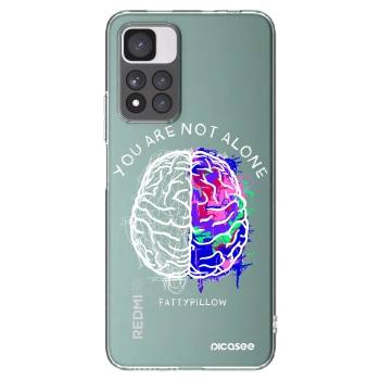 Picasee silikonový průhledný obal pro Xiaomi Redmi Note 11 Pro+ 5G - Brain - White