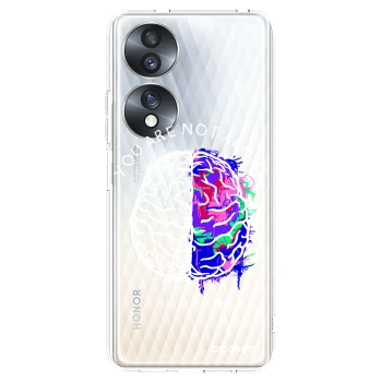 Picasee silikonový průhledný obal pro Honor 70 - Brain - White