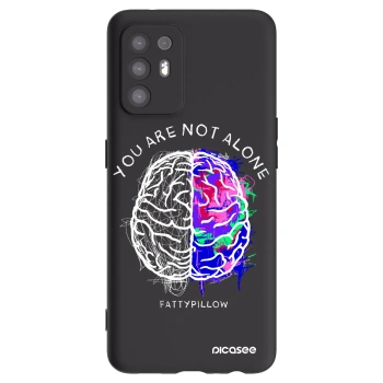 Picasee silikonový černý obal pro OPPO A94 5G - Brain - White
