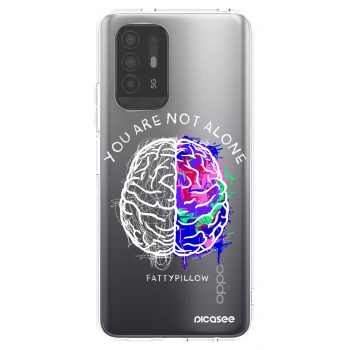 Picasee silikonový průhledný obal pro OPPO A94 5G - Brain - White