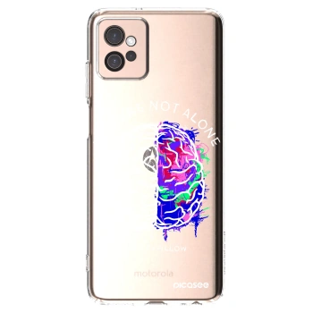 Picasee silikonový průhledný obal pro Motorola Moto G32 - Brain - White