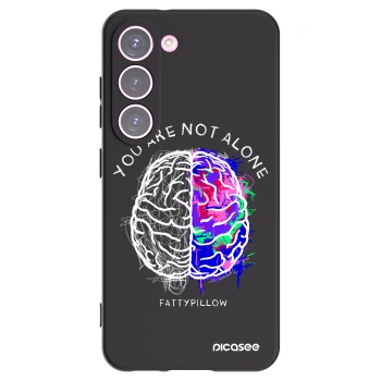 Picasee silikonový černý obal pro Samsung Galaxy S23 5G - Brain - White