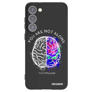 Picasee silikonový černý obal pro Samsung Galaxy S23+ 5G - Brain - White