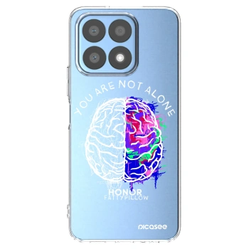 Picasee silikonový průhledný obal pro Honor X8a - Brain - White