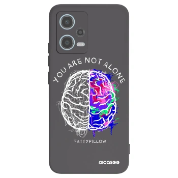 Picasee silikonový černý obal pro Xiaomi Redmi Note 12 5G - Brain - White