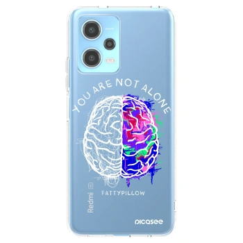 Picasee silikonový průhledný obal pro Xiaomi Redmi Note 12 5G - Brain - White