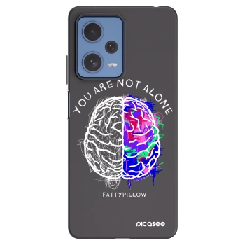 Picasee silikonový černý obal pro Xiaomi Redmi Note 12 Pro 5G - Brain - White