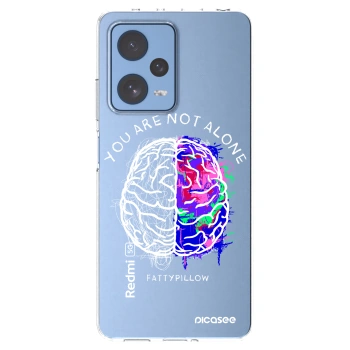 Picasee silikonový průhledný obal pro Xiaomi Redmi Note 12 Pro 5G - Brain - White