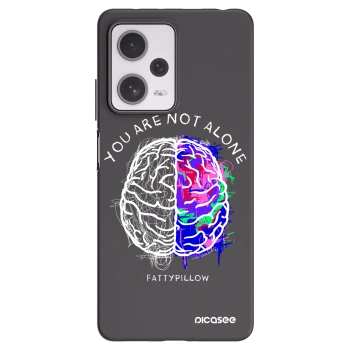 Picasee silikonový černý obal pro Xiaomi Redmi Note 12 Pro+ 5G - Brain - White