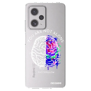 Picasee silikonový průhledný obal pro Xiaomi Redmi Note 12 Pro+ 5G - Brain - White