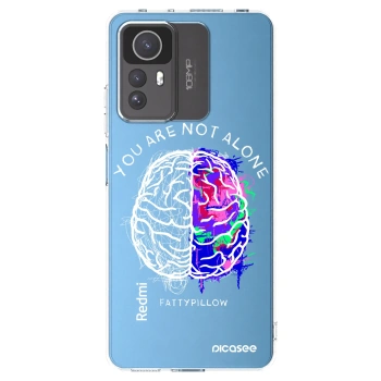 Picasee silikonový průhledný obal pro Xiaomi Redmi Note 12S - Brain - White