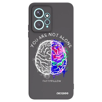 Picasee silikonový černý obal pro Xiaomi Redmi Note 12 4G - Brain - White