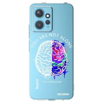 Picasee silikonový průhledný obal pro Xiaomi Redmi Note 12 4G - Brain - White
