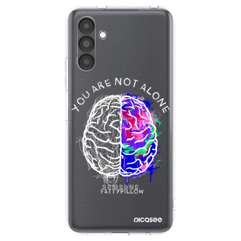 Picasee silikonový průhledný obal pro Samsung Galaxy A04s A047F - Brain - White