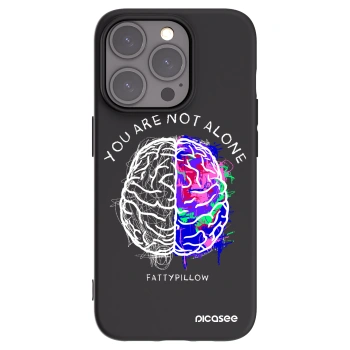 Picasee silikonový černý obal pro Apple iPhone 15 Pro - Brain - White