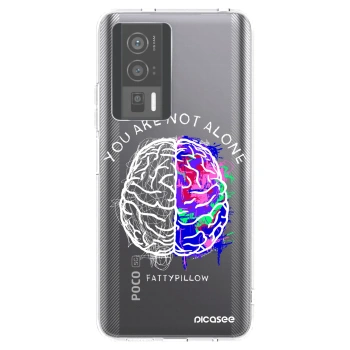 Picasee silikonový průhledný obal pro Xiaomi Poco F5 Pro 5G - Brain - White
