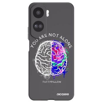 Picasee silikonový černý obal pro Honor 90 Lite 5G - Brain - White
