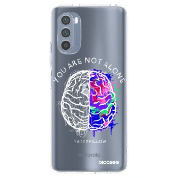 Picasee silikonový průhledný obal pro Motorola Moto G62 - Brain - White