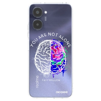 Picasee silikonový průhledný obal pro Realme 10 4G - Brain - White