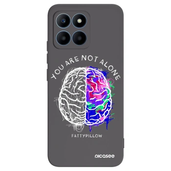 Picasee silikonový černý obal pro Honor 70 Lite - Brain - White
