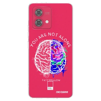 Picasee silikonový průhledný obal pro Motorola Moto G84 5G - Brain - White
