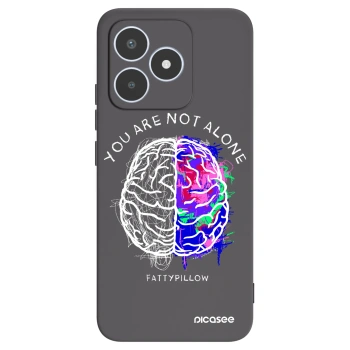 Picasee silikonový černý obal pro Realme C53 - Brain - White