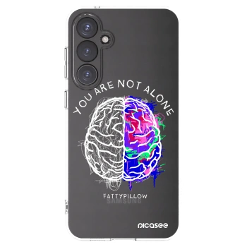 Picasee silikonový průhledný obal pro Samsung Galaxy S23 FE S711B - Brain - White