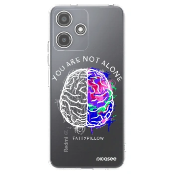 Picasee silikonový průhledný obal pro Xiaomi Redmi 12 5G - Brain - White