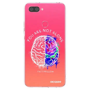 Picasee silikonový průhledný obal pro Xiaomi Mi 8 Lite - Brain - White