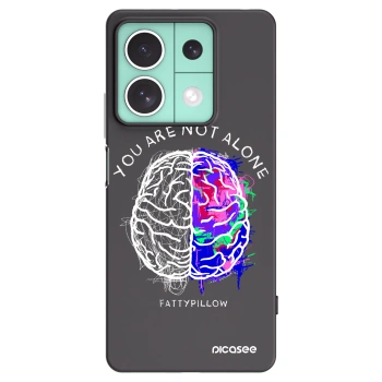 Picasee silikonový černý obal pro Xiaomi Redmi Note 13 5G - Brain - White