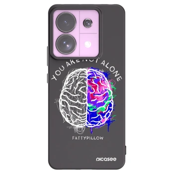 Picasee silikonový černý obal pro Xiaomi Redmi Note 13 Pro 5G - Brain - White