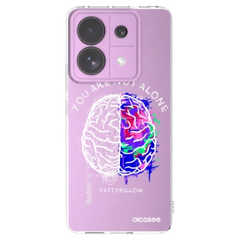 Picasee silikonový průhledný obal pro Xiaomi Redmi Note 13 Pro 5G - Brain - White