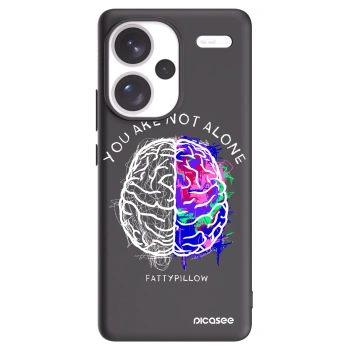 Picasee silikonový černý obal pro Xiaomi Redmi Note 13 Pro+ 5G - Brain - White