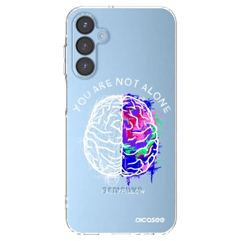 Picasee silikonový průhledný obal pro Samsung Galaxy A15 A156B 5G - Brain - White