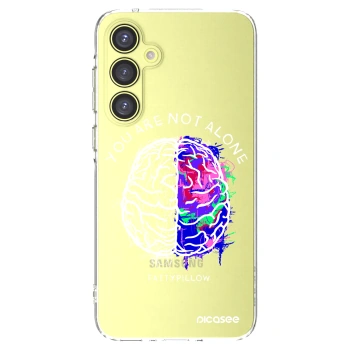 Picasee silikonový průhledný obal pro Samsung Galaxy A35 5G A356B - Brain - White