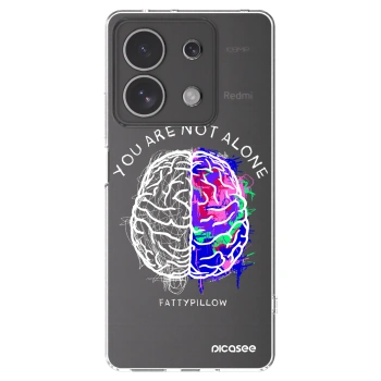 Picasee silikonový průhledný obal pro Xiaomi Redmi Note 13 4G - Brain - White