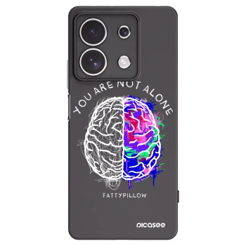 Picasee silikonový černý obal pro Xiaomi Redmi Note 13 4G - Brain - White