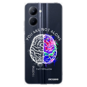 Picasee silikonový průhledný obal pro Realme C33 (2023) - Brain - White