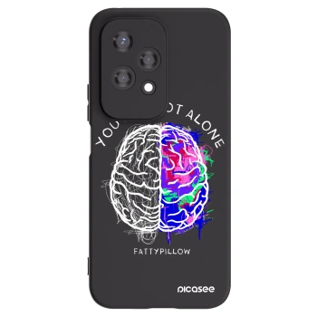 Picasee silikonový černý obal pro Honor 200 Lite - Brain - White