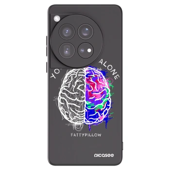 Picasee silikonový černý obal pro OnePlus 12 5G - Brain - White
