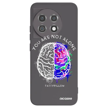 Picasee silikonový černý obal pro OnePlus 11 5G - Brain - White